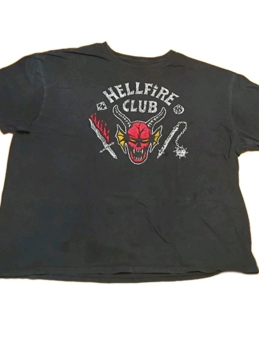 Netflix Stranger Things Mens Hellfire Club Short Sleeve Size 3X